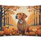 Edge Collections - 12" x 16" - Multicolor - Vizsla Throw Pillow Indoor Outdoor Washable - 1 Piece